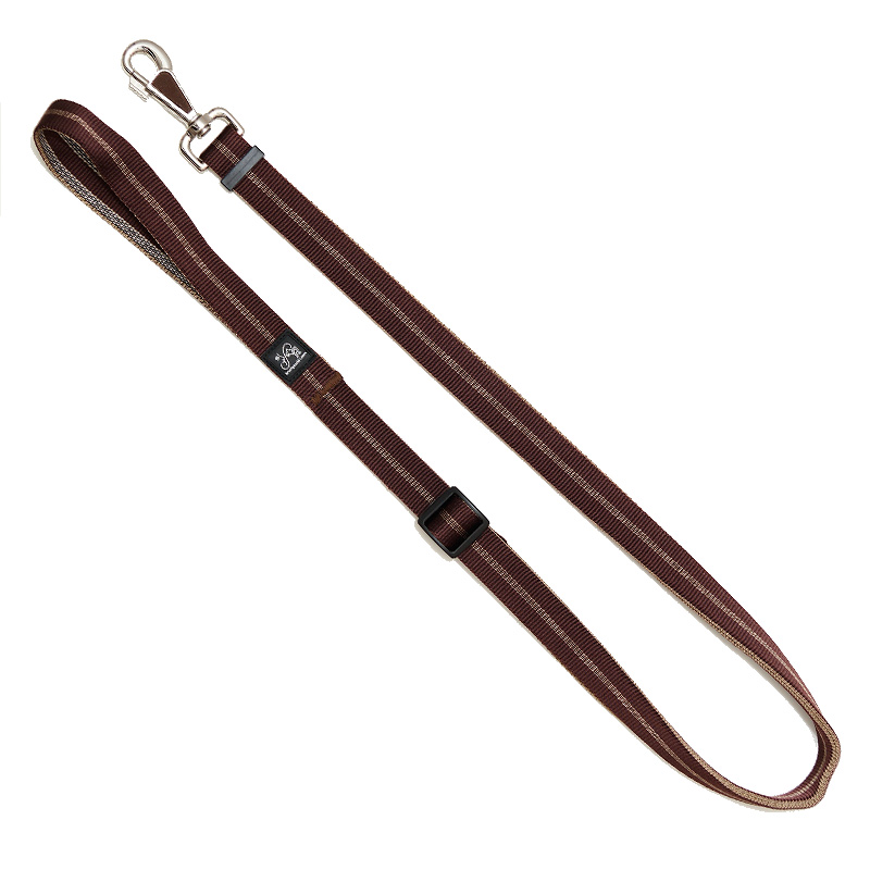 Kombi Hundeleine Softband Nylon Streifen