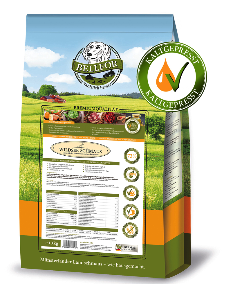 Bellfor Wildsee-Schmaus getreidefrei m. frischer Ente 10Kg