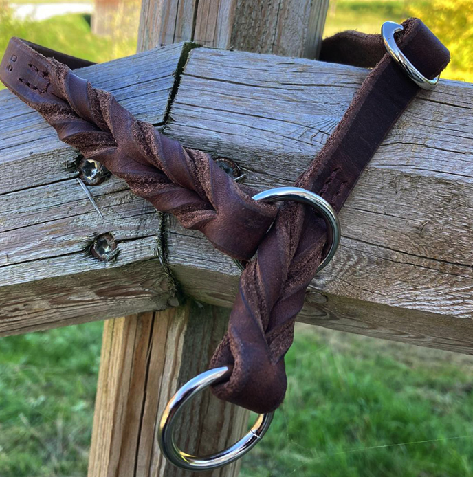 Halsband aus Leder mit verstellbarem Zugstopp