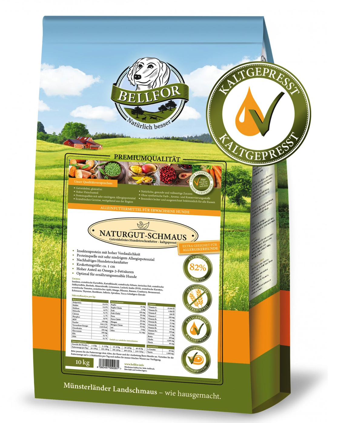 Bellfor Naturgut-Schmaus hypoallergen, Insekten 10kg